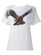Eagle Print T-shirt, Women's, Size: Medium, White, Cotton, Neil Barrett