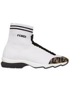 Fendi Sock Style Sneakers - White