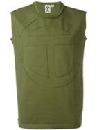 Telfar Cut Logo Tank, Men's, Size: Medium, Green, Cotton