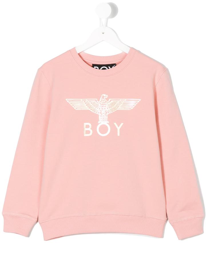 Boy London - Boy Eagle Sweatshirt - Kids - Cotton/spandex/elastane - 7 Yrs, Pink/purple