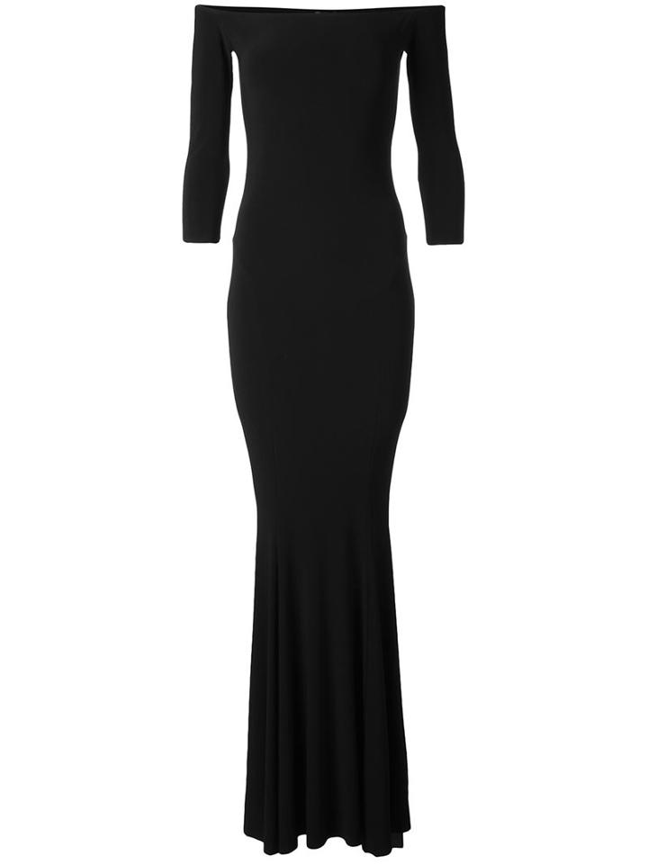 Norma Kamali Off-shoulder Mermaid Gown, Women's, Size: Small, Black, Polyester/spandex/elastane