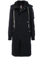 Rick Owens Drkshdw Hooded Boxy Coat - Black