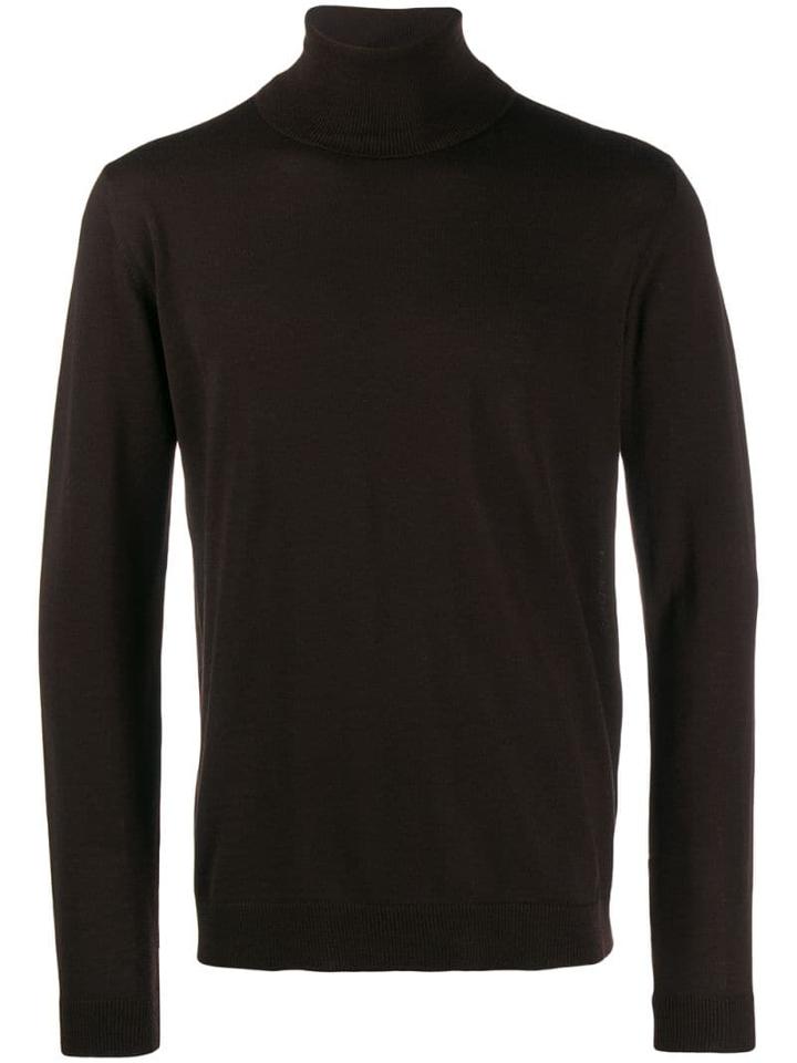 Roberto Collina Turtleneck Knit Sweater - Brown