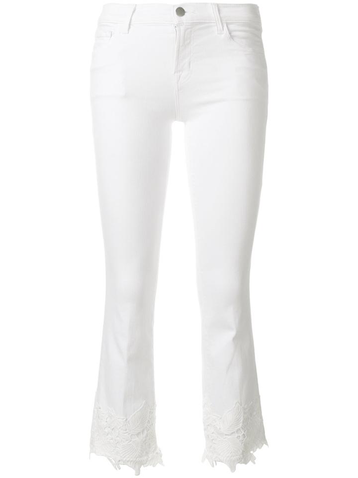 J Brand Slim Cropped Jeans - White