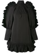 Ellery - Ruffle Hem Mini Dress - Women - Polyester - 8, Black, Polyester