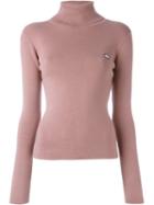 See By Chloé Roll Neck Jumper, Women's, Size: Small, Pink/purple, Cotton/spandex/elastane/wool/polyacrylic