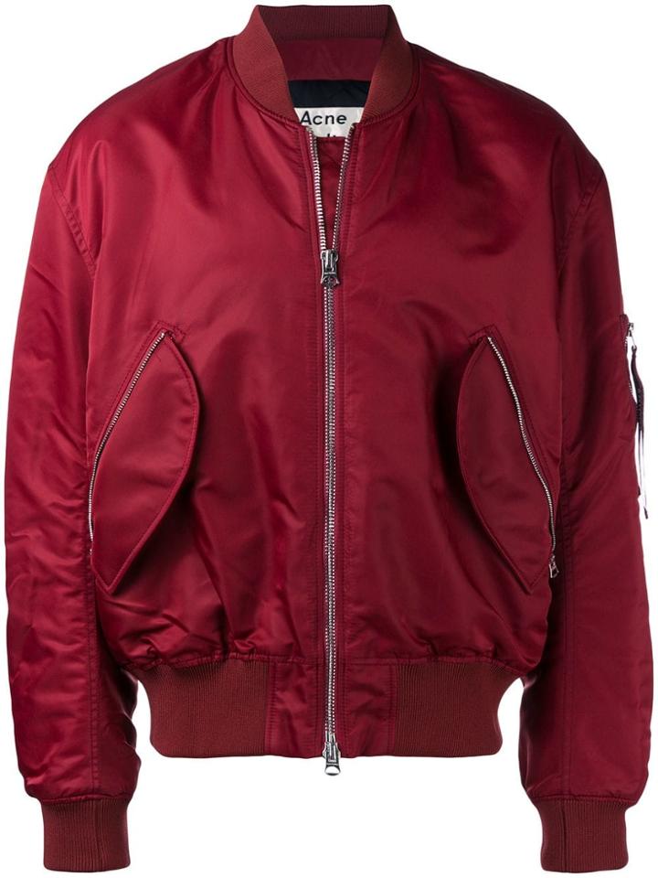 Acne Studios Makio Bomber Jacket - Red