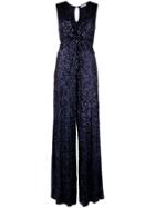 P.a.r.o.s.h. Knotted Sequin Jumpsuit - Blue