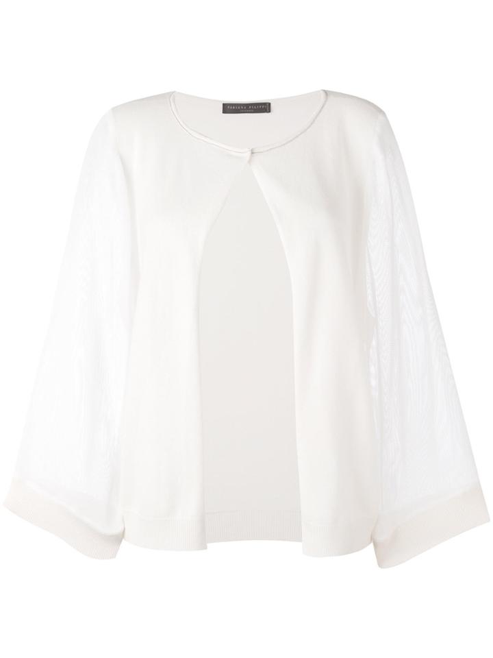 Fabiana Filippi Cashmere Single Button Knitted Blouse - White