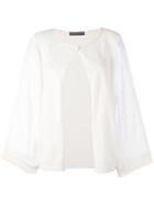 Fabiana Filippi Cashmere Single Button Knitted Blouse - White
