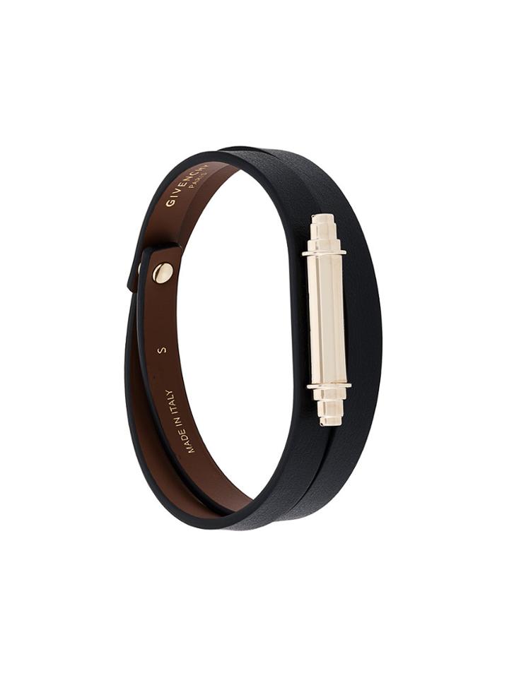 Givenchy Metallic Bar Wrap Bracelet - Black