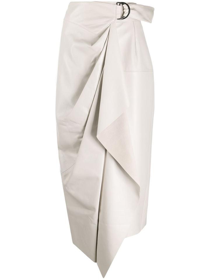 Isabel Marant Asymmetric Wrap Skirt - Neutrals
