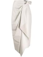 Isabel Marant Asymmetric Wrap Skirt - Neutrals
