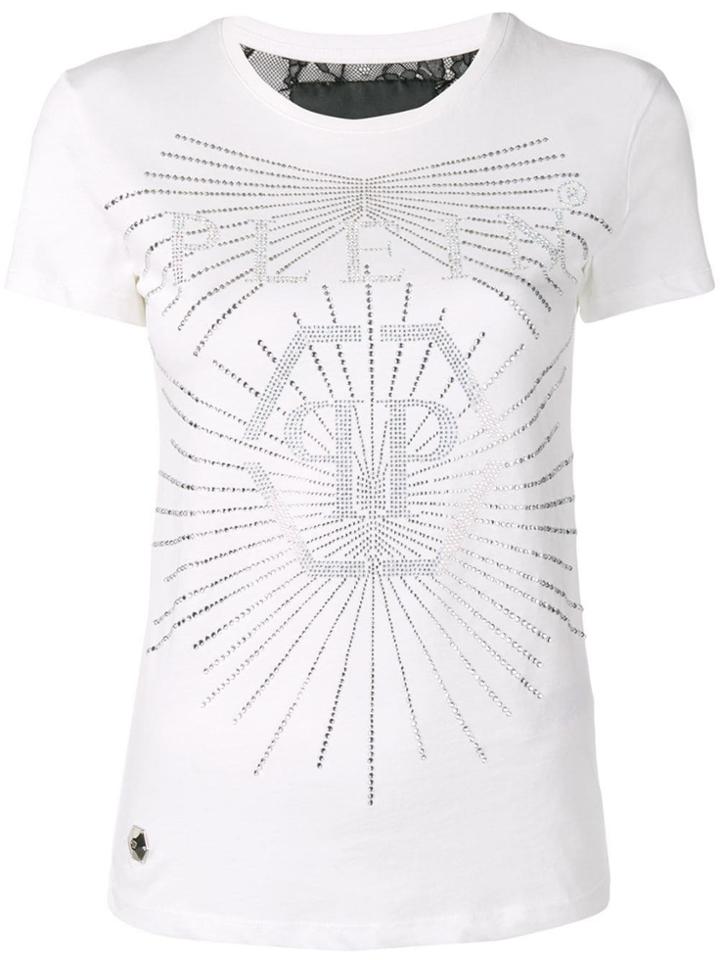 Philipp Plein Embellished Logo T-shirt - White