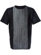 Lanvin Perforated Detail T-shirt, Men's, Size: S, Black, Viscose