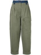 No21 High-waisted Cargo Trousers - Green