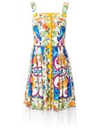 Dolce & Gabbana Printed Poplin Apron Dress - Multicolour