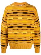 Napa By Martine Rose Striped Ribbed Neck Jumper - Yellow