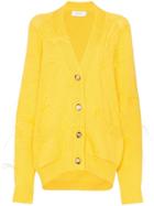 Marques'almeida Feather Detail Knitted Cardigan - Yellow