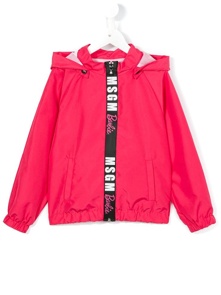 Msgm Kids Zipped Jacket, Girl's, Size: 12 Yrs, Pink/purple