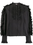 Temperley London Jade Ruffle Detail Shirt - Black