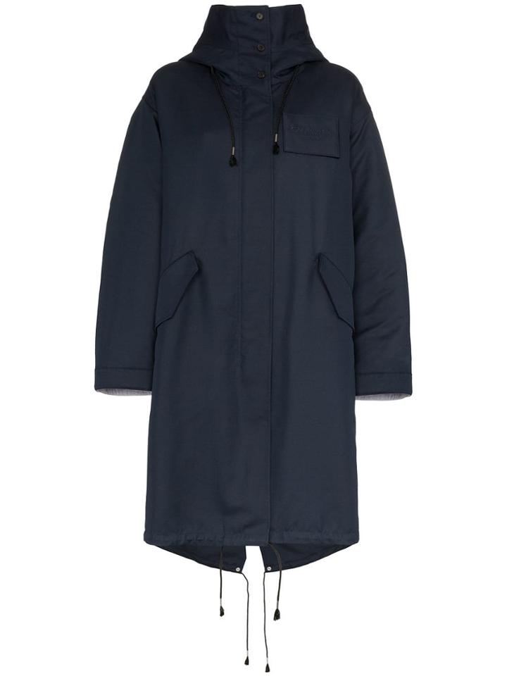 Calvin Klein 205w39nyc Over Sized Parka Coat - Blue