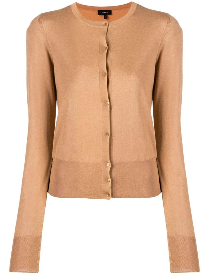 Theory Slim Fit Cardigan - Nude & Neutrals
