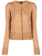 Theory Slim Fit Cardigan - Nude & Neutrals