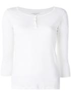 Majestic Filatures Henley Longsleeved T-shirt, Women's, Size: 1, White, Linen/flax