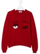 Chiara Ferragni Kids Teen Flirting Sweatshirt - Red