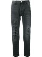 Pt05 Distressed Regular Jeans - Grey
