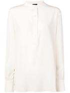Joseph Long-sleeve Fitted Blouse - Neutrals