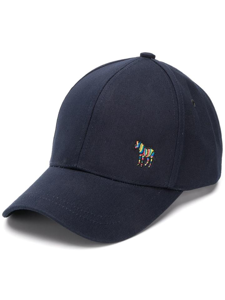 Ps By Paul Smith Zebra Motif Baseball Cap - Blue