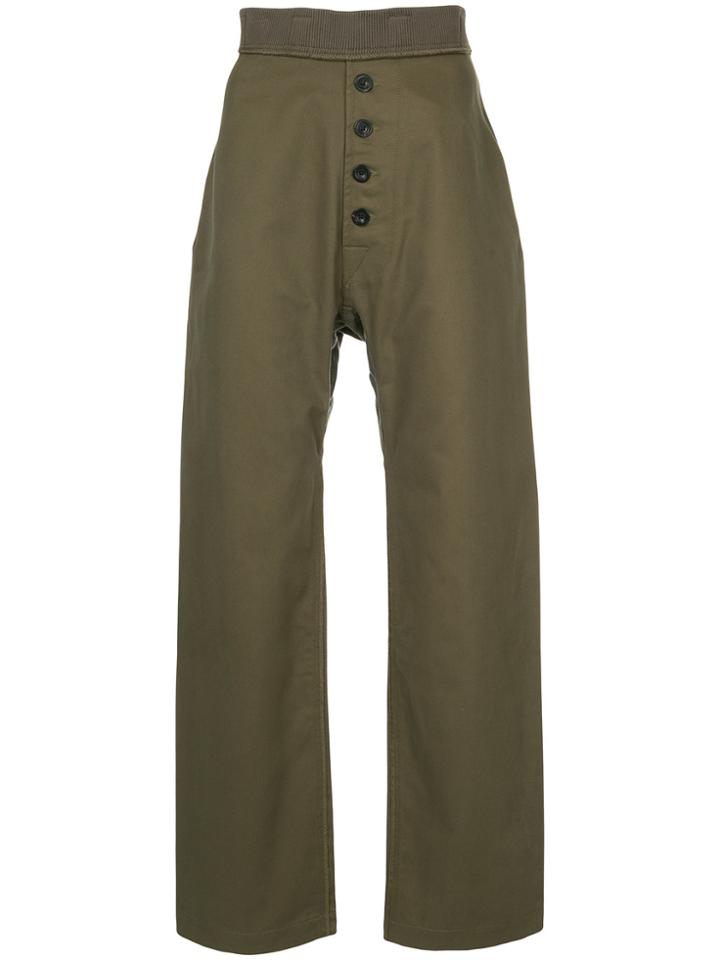 Loewe Button Trousers - Green