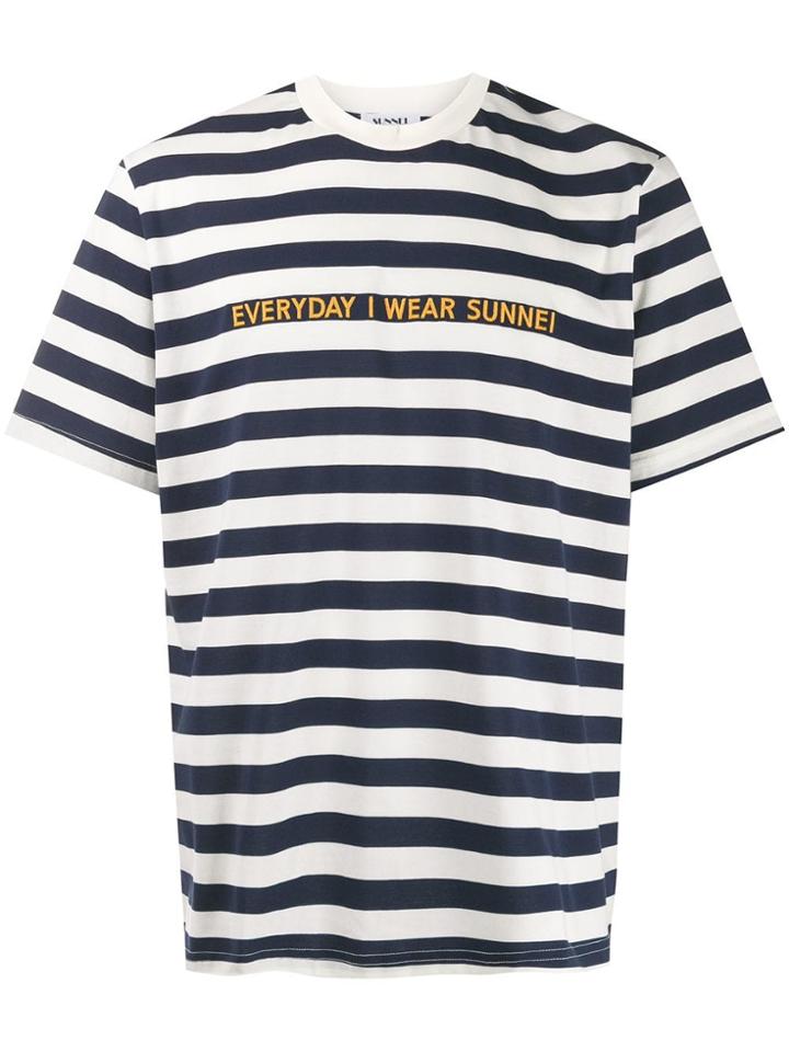 Sunnei Horizontal Stripe T-shirt - White