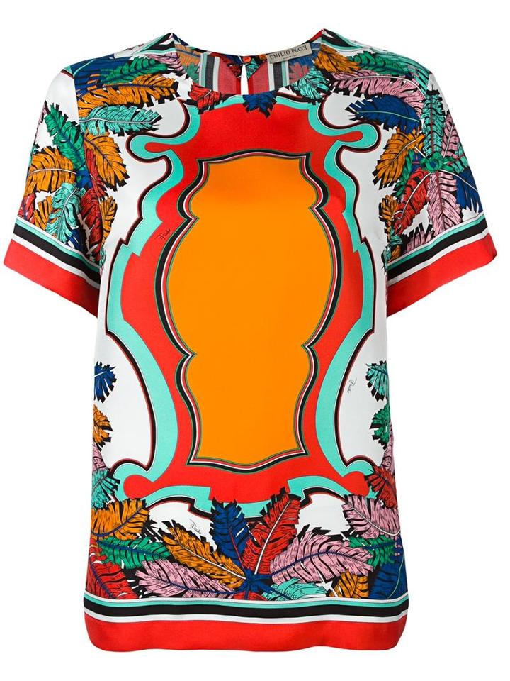 Emilio Pucci Printed T-shirt, Women's, Size: 46, Silk