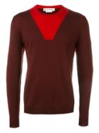 Marni Collar Detail Jumper, Men's, Size: 52, Red, Virgin Wool