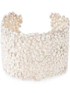 Natasha Collis Large Cobbled Cuff, Women's, Metallic, Sterling Silver