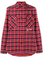 Off-white Plaid Shirt - Red