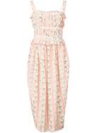 Brock Collection Plamira Floral Print Midi Dress - Pink