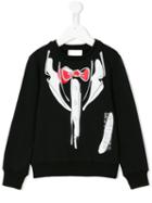 Moschino Kids - Tux Print Sweatshirt - Kids - Cotton/spandex/elastane - 12 Yrs, Black