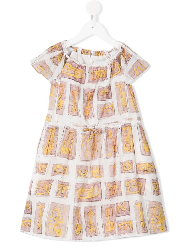 Burberry Kids Printed Dress, Girl's, Size: 10 Yrs, White
