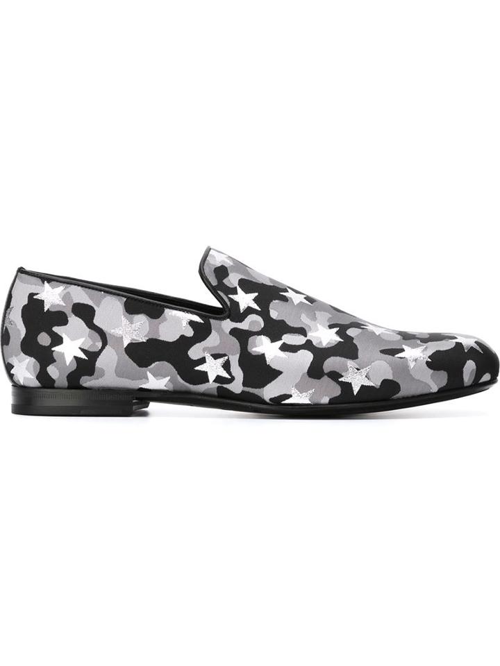 Jimmy Choo Sloane Slippers, Men's, Size: 42, Grey, Calf Leather/leather/cotton