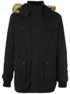 Osklen Fur Trimming Jacket - Black