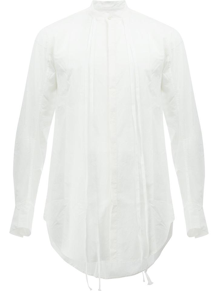 Song For The Mute Tassel Detail Shirt, Men's, Size: 50, White, Cotton