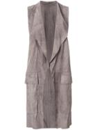 Salvatore Santoro Open-front Vest Coat - Brown