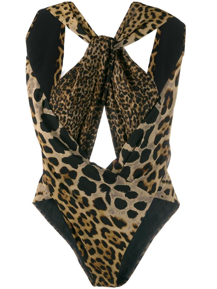 Saint Laurent Wrap-style Bodysuit - Brown