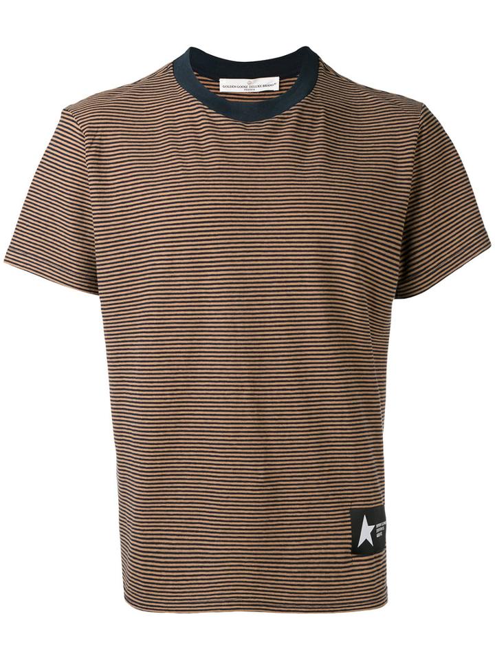 Golden Goose Deluxe Brand Striped T-shirt, Men's, Size: Small, Blue, Cotton