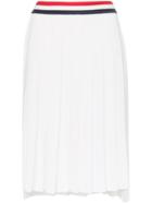 Thom Browne High-waisted Pleated Skirt - White