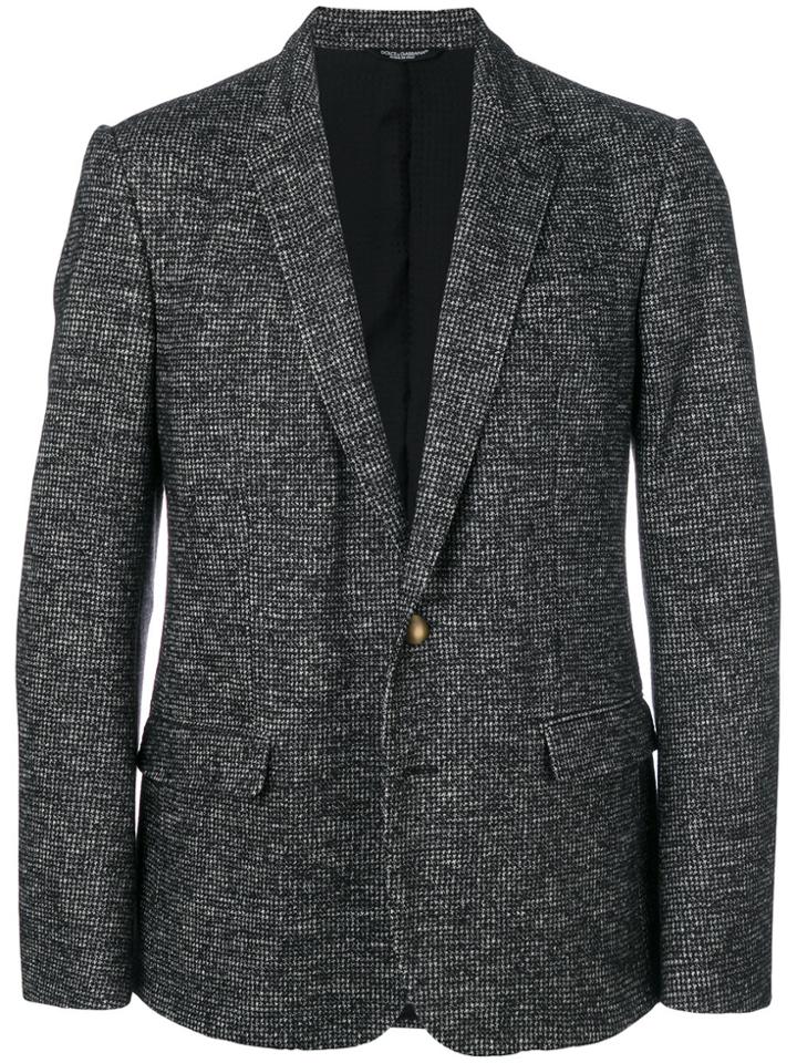 Dolce & Gabbana Tweed Blazer - Black